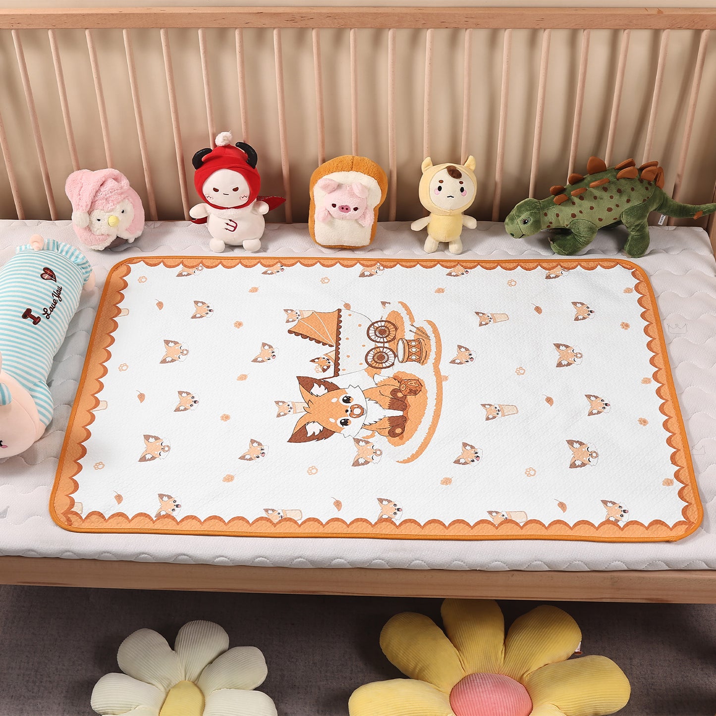 Landofgenie Adult Diaper Changing Pad 30 x 45.5 inches - Fox