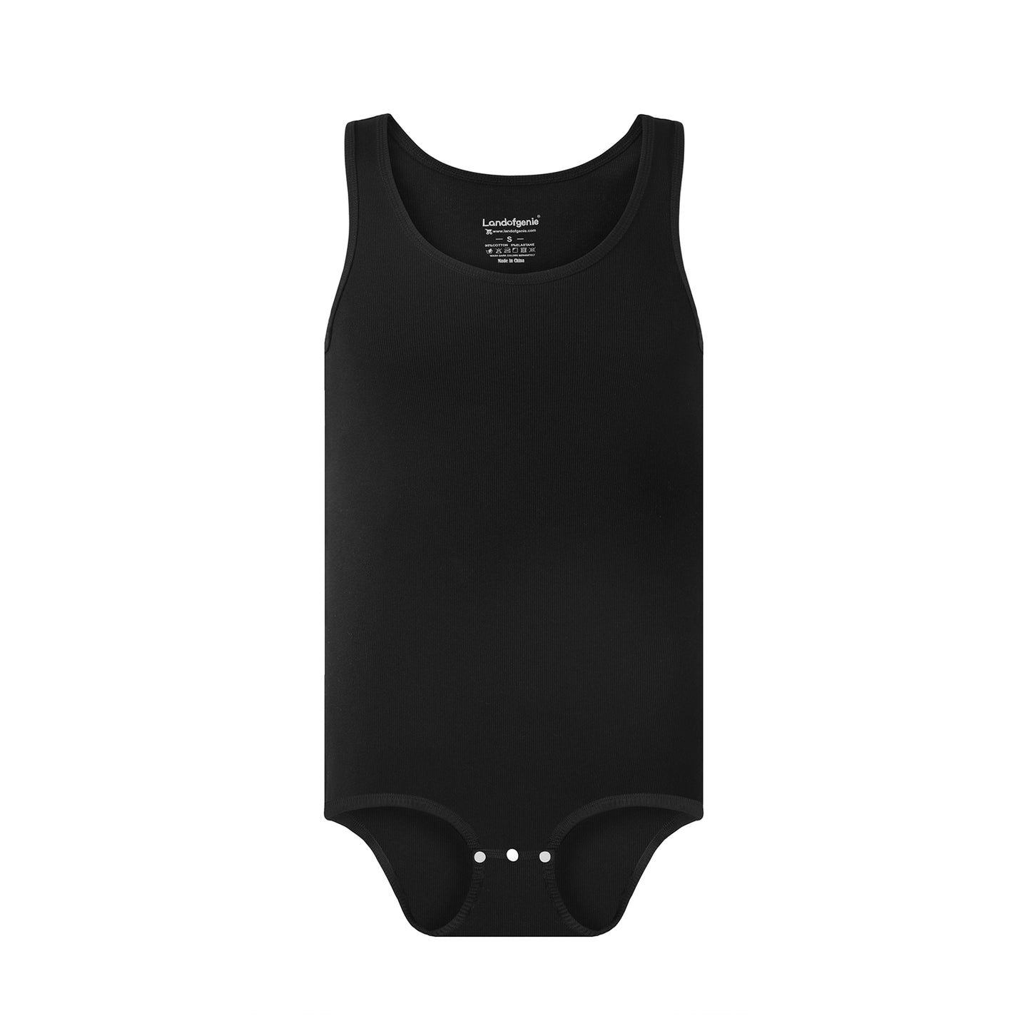 Landofgenie Mens Cotton Soft Ribbed Onesie - Black