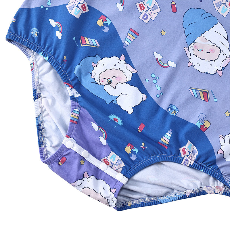 Landofgenie Men Print Onesie - Lamb