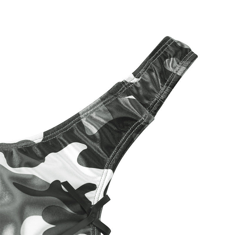 Landofgenie No gender hiding Thong Tucking Gaff Panties - Camouflage Black