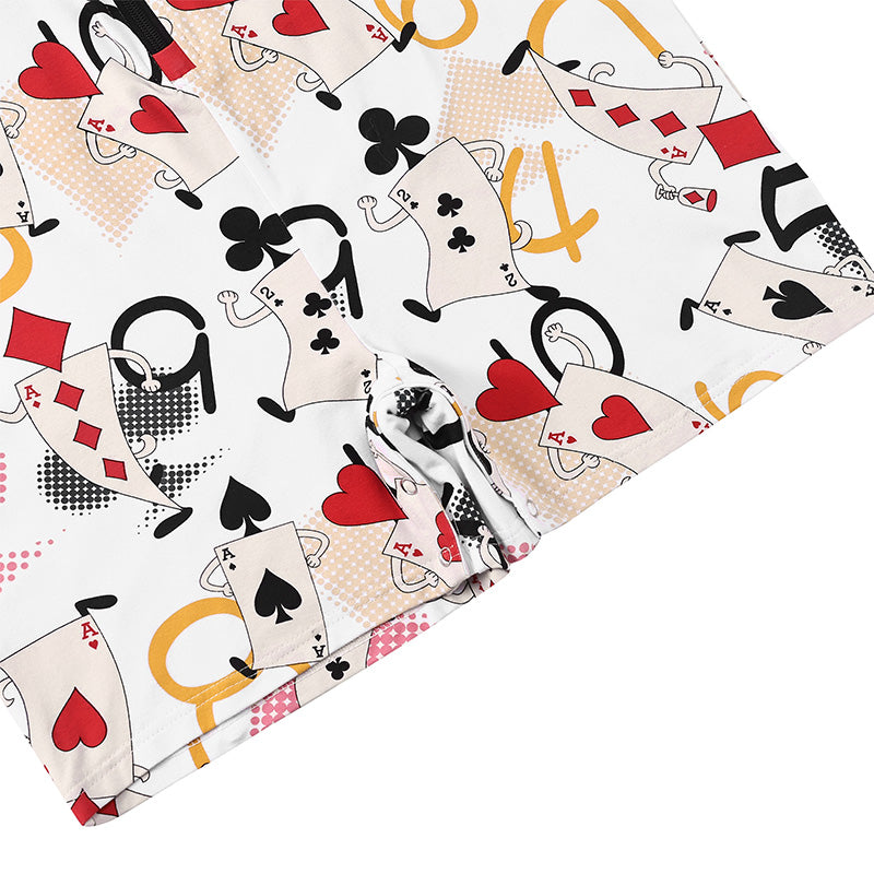Landofgenie Mens Short Sleeve Onesie Piece Pajama - Poker