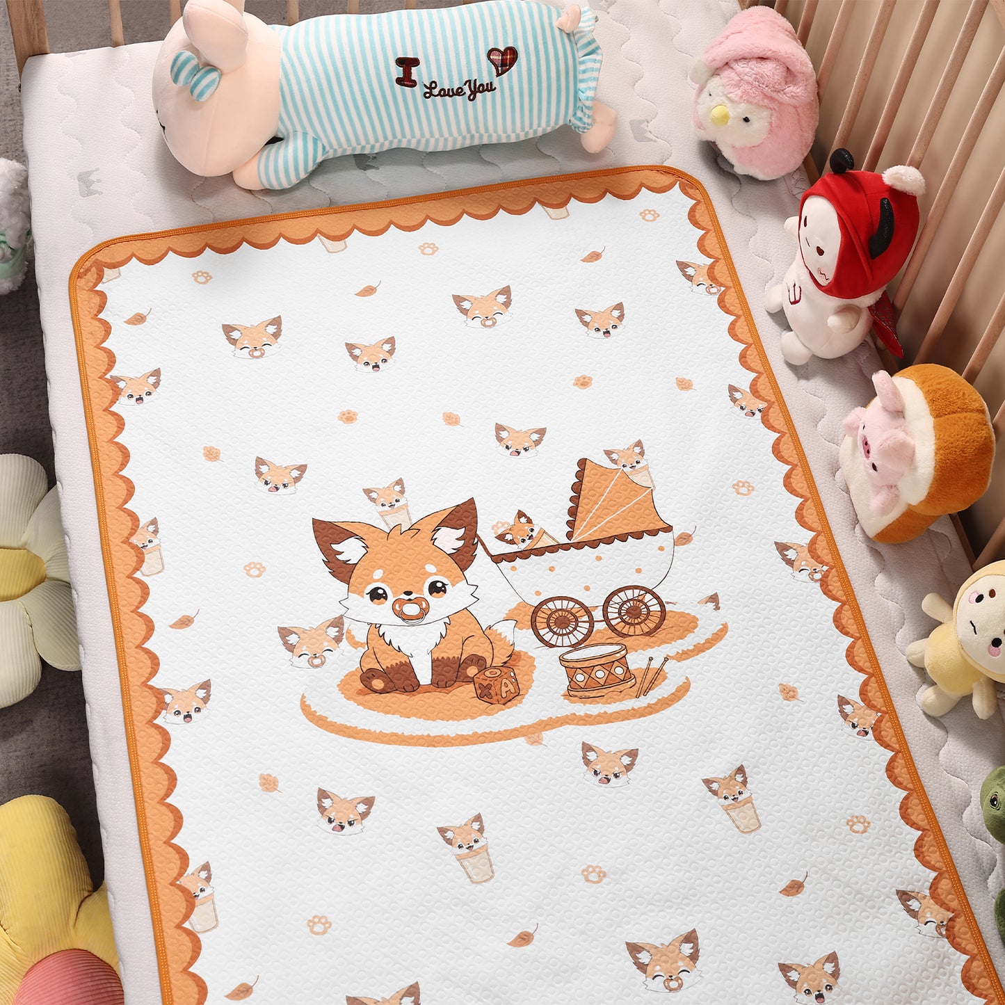 Landofgenie Adult Diaper Changing Pad 30 x 45.5 inches - Fox