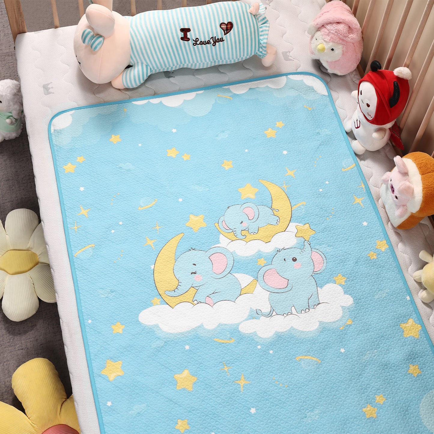 Landofgenie Adult Diaper Changing Pad 30 x 45.5 inches - Starry Sky Elephant