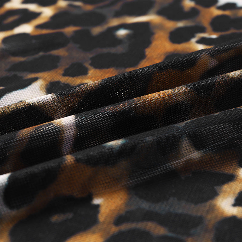 Landofgenie Mens Sexy One Piece Lingerie - leopard print
