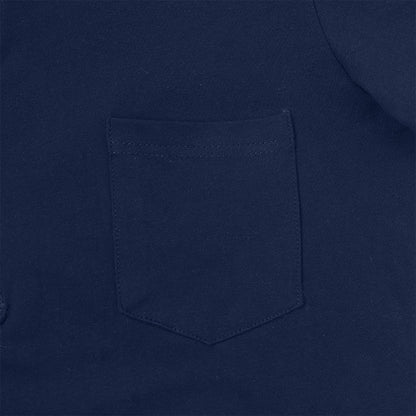 Landofgenie Mens Jumpsuit Polo Shirt Casual Style - Navy