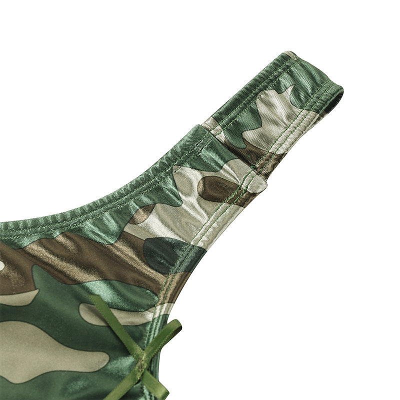 Landofgenie No gender hiding Thong Tucking Gaff Panties - Camouflage Green