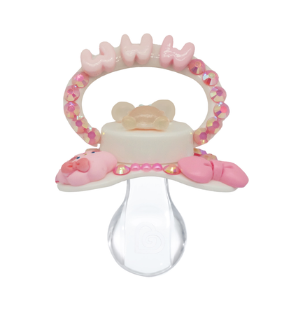 Landofgenie Adult Sized Pacifier -Pink&White DIY Paci