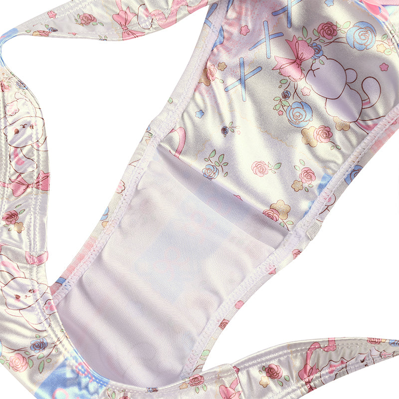 Landofgenie No gender hiding Thong Tucking Gaff Panties - Garden Bunny