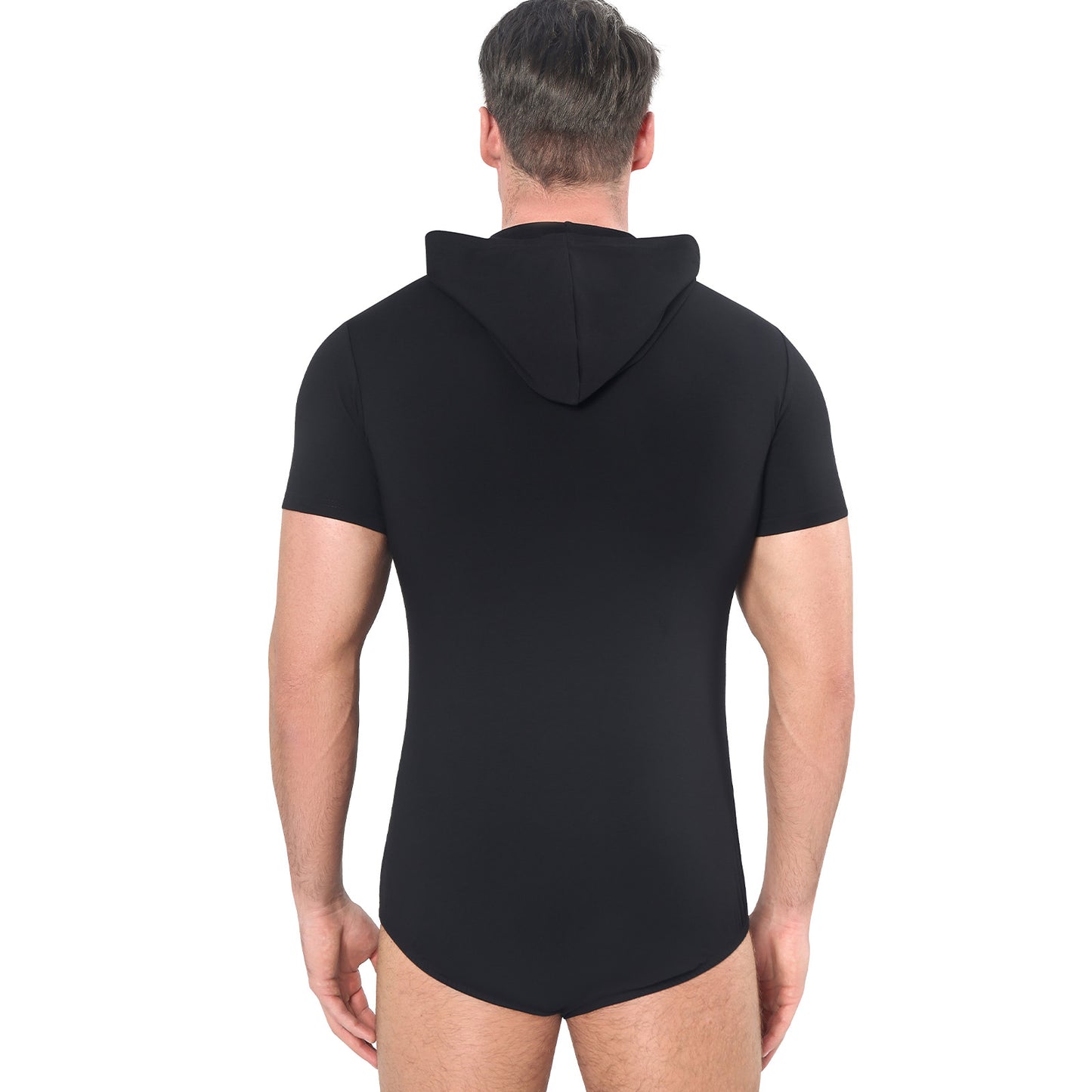 Landofgenie Mens Solid Hooded Onesie - Black Color