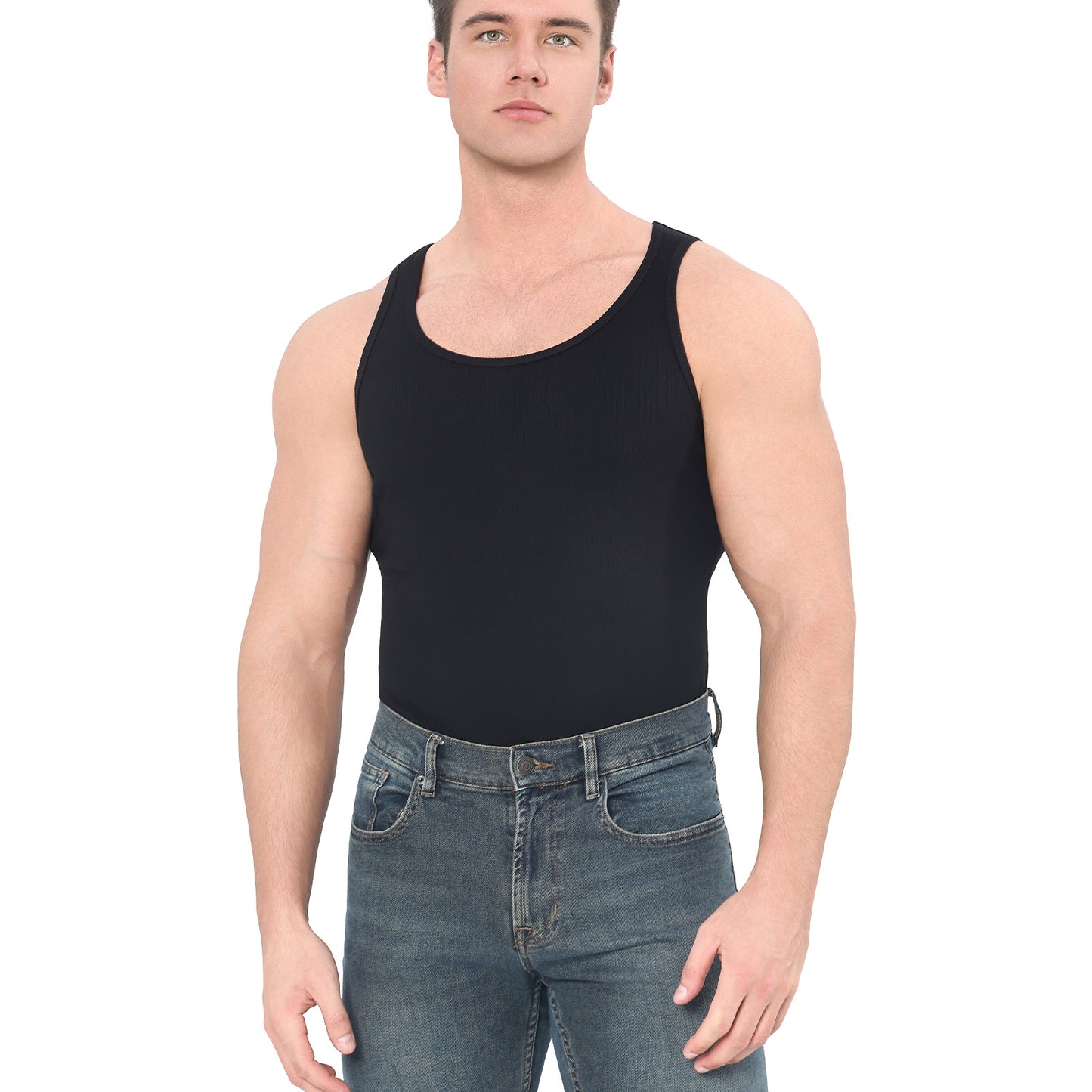 Landofgenie Mens Cotton Soft Ribbed Onesie - Black