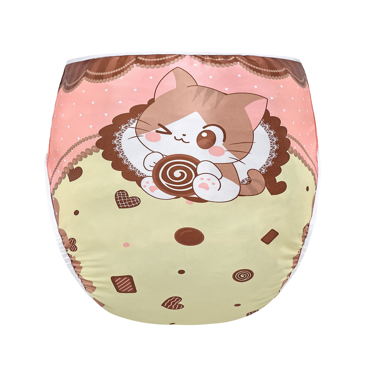 Landofgenie Cute ABDL Diaper Cover - Coffee Cat