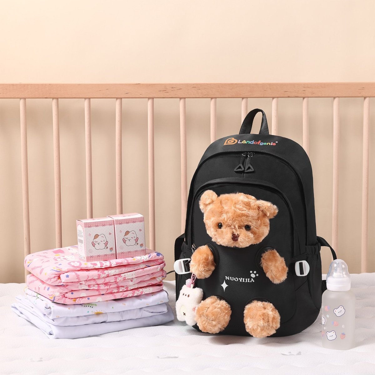 Lanadofgenie Unisex Multi-functional Casual Backpack - Black - landofgenie