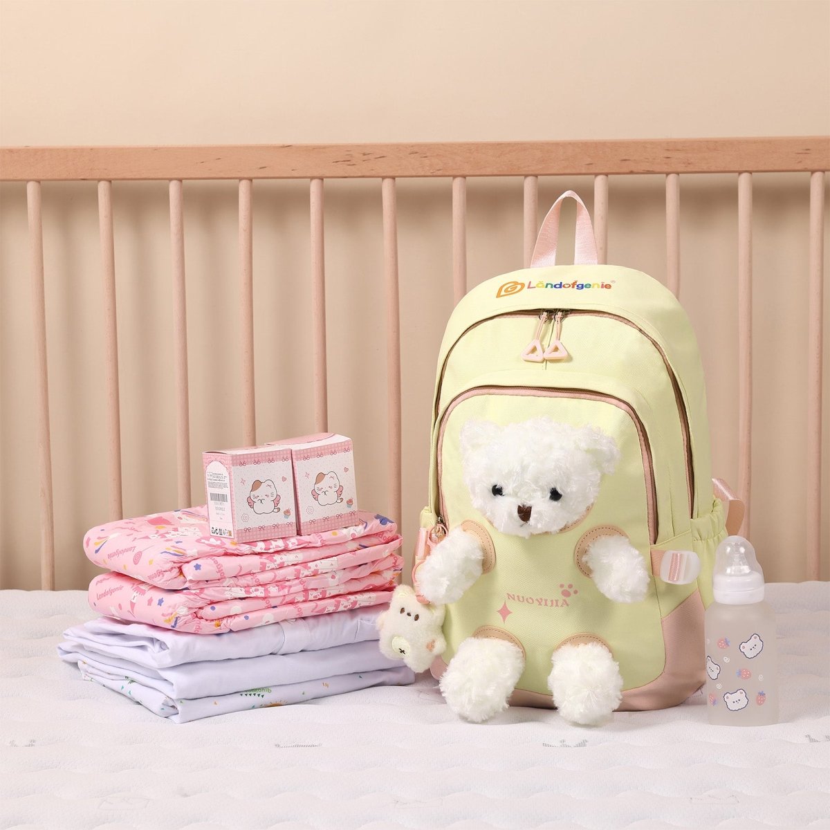 Lanadofgenie Unisex Multi-functional Casual Backpack - White - landofgenie