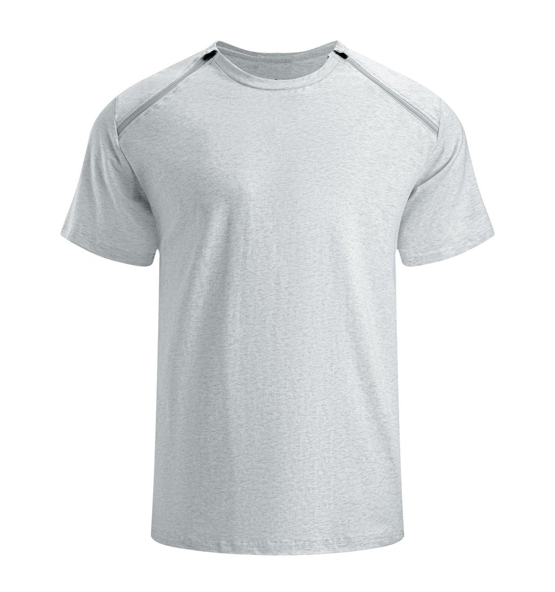 Landofgeni Unisex Chemo Port Shirts Post Shoulder Surgery Recovery Shirts - Light Gray - landofgenie