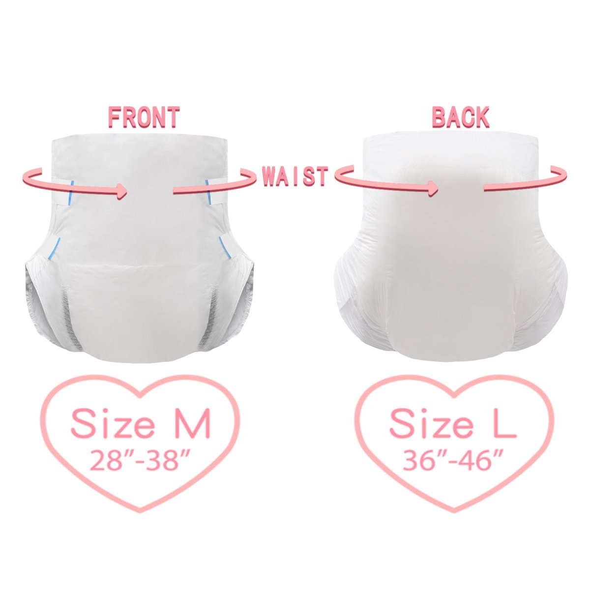 Landofgenie Adult ABDL Diapers Overnight Adult Diapers With 10 Pieces - landofgenie