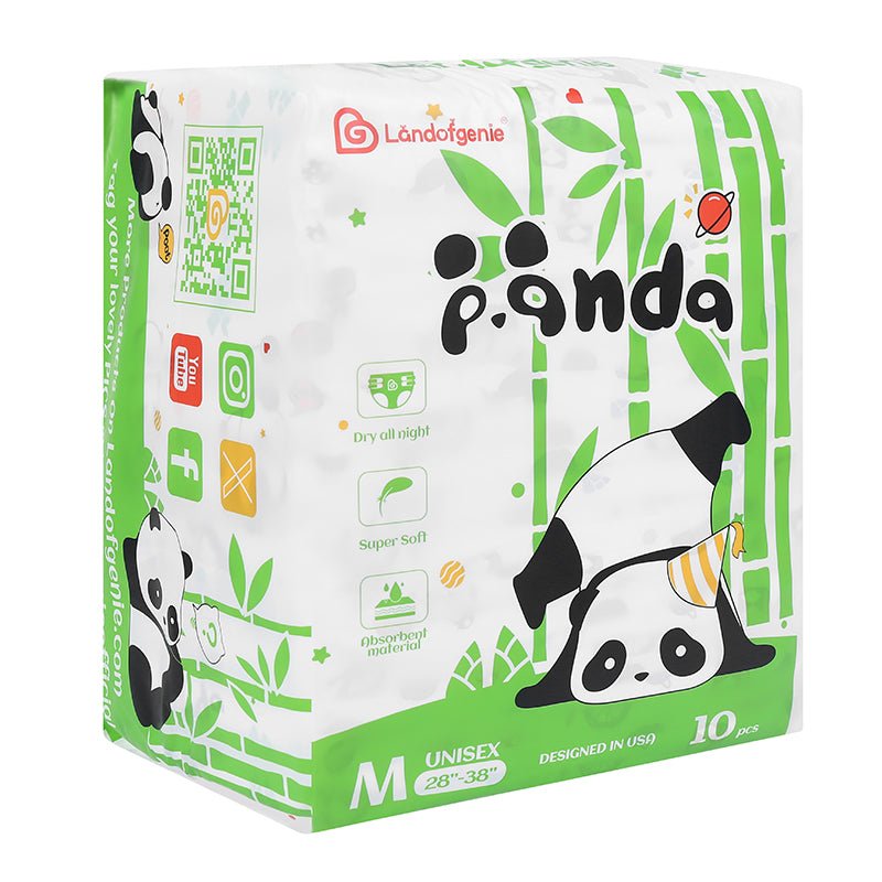 Landofgenie Adult ABDL Diapers Overnight Adult Diapers With 10 Pieces - Anime Panda - landofgenie