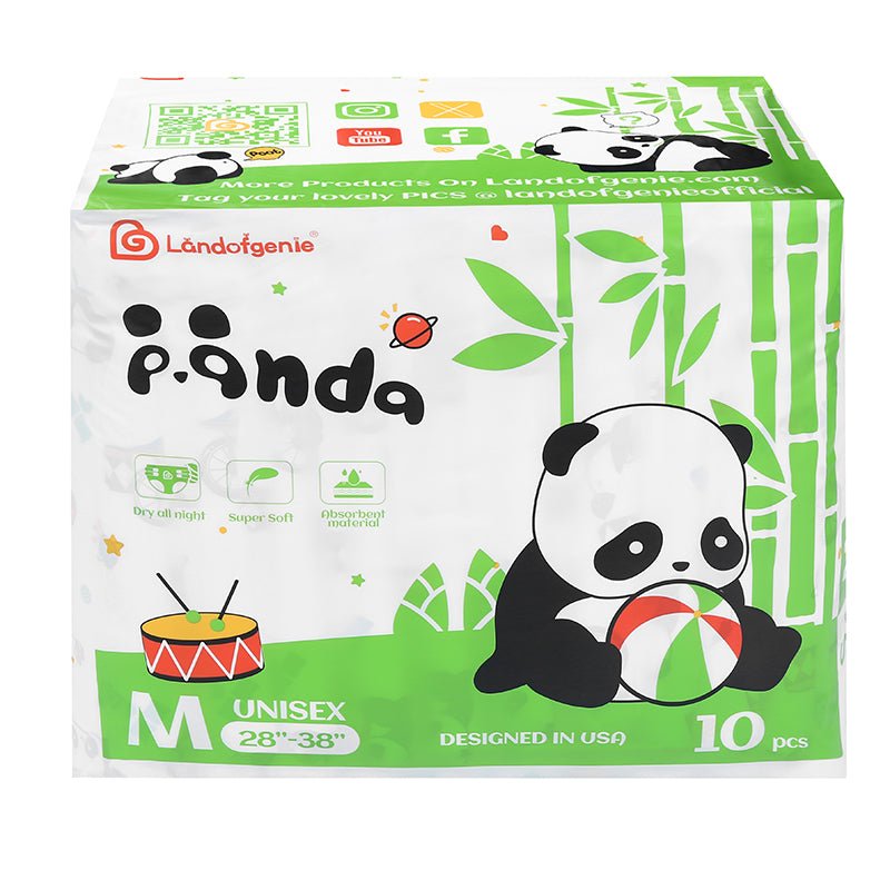 Landofgenie Adult ABDL Diapers Overnight Adult Diapers With 10 Pieces - Anime Panda - landofgenie