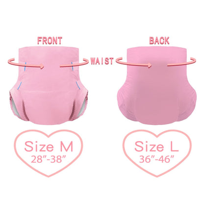 Landofgenie Adult ABDL Diapers Overnight Adult Diapers With 10 Pieces - Pink - landofgenie