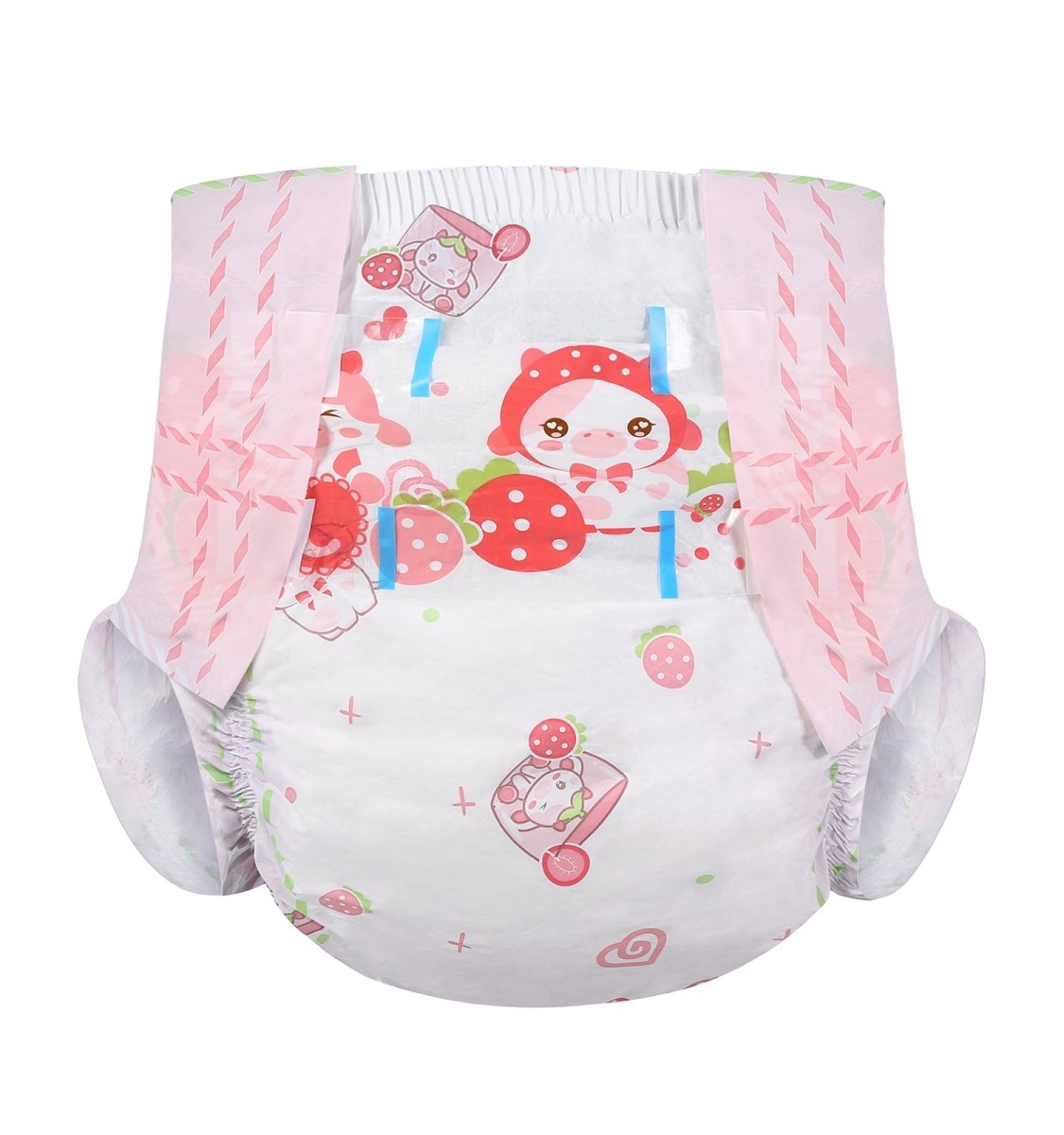 Landofgenie Adult ABDL Diapers Overnight Adult Diapers With 10 Pieces - Strawberry Cow - landofgenie