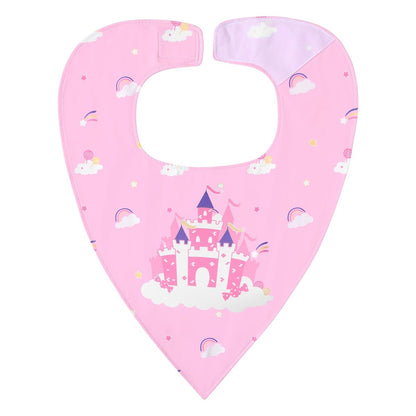 Landofgenie Adult Absorbent Drool Bibs with Hook And Loop Fastening - Castle + Clown - landofgenie