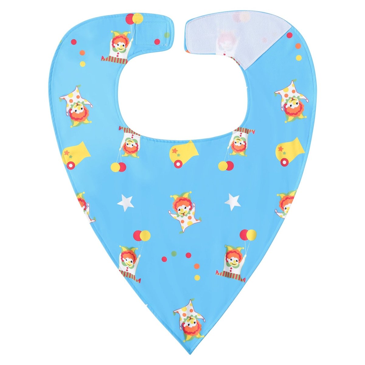 Landofgenie Adult Absorbent Drool Bibs with Hook And Loop Fastening - Castle + Clown - landofgenie