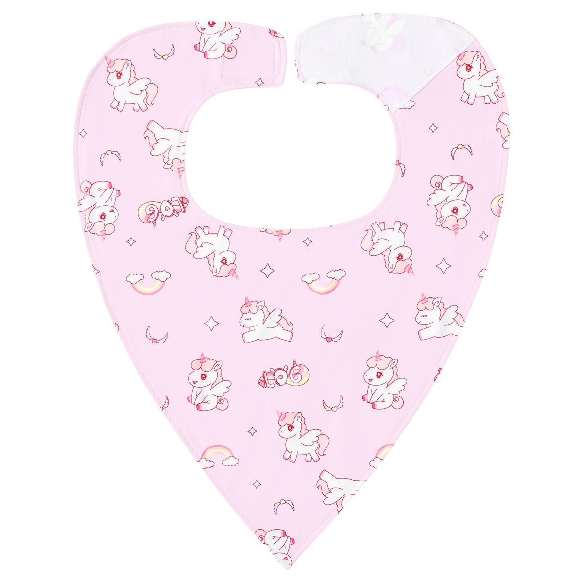 Landofgenie Adult Absorbent Drool Bibs with Hook And Loop Fastening - Unicorn + Bear - landofgenie
