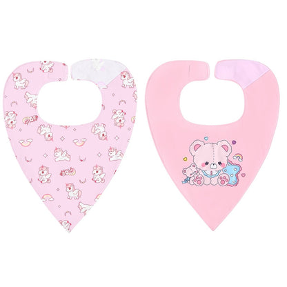 Landofgenie Adult Absorbent Drool Bibs with Hook And Loop Fastening - Unicorn + Bear - landofgenie