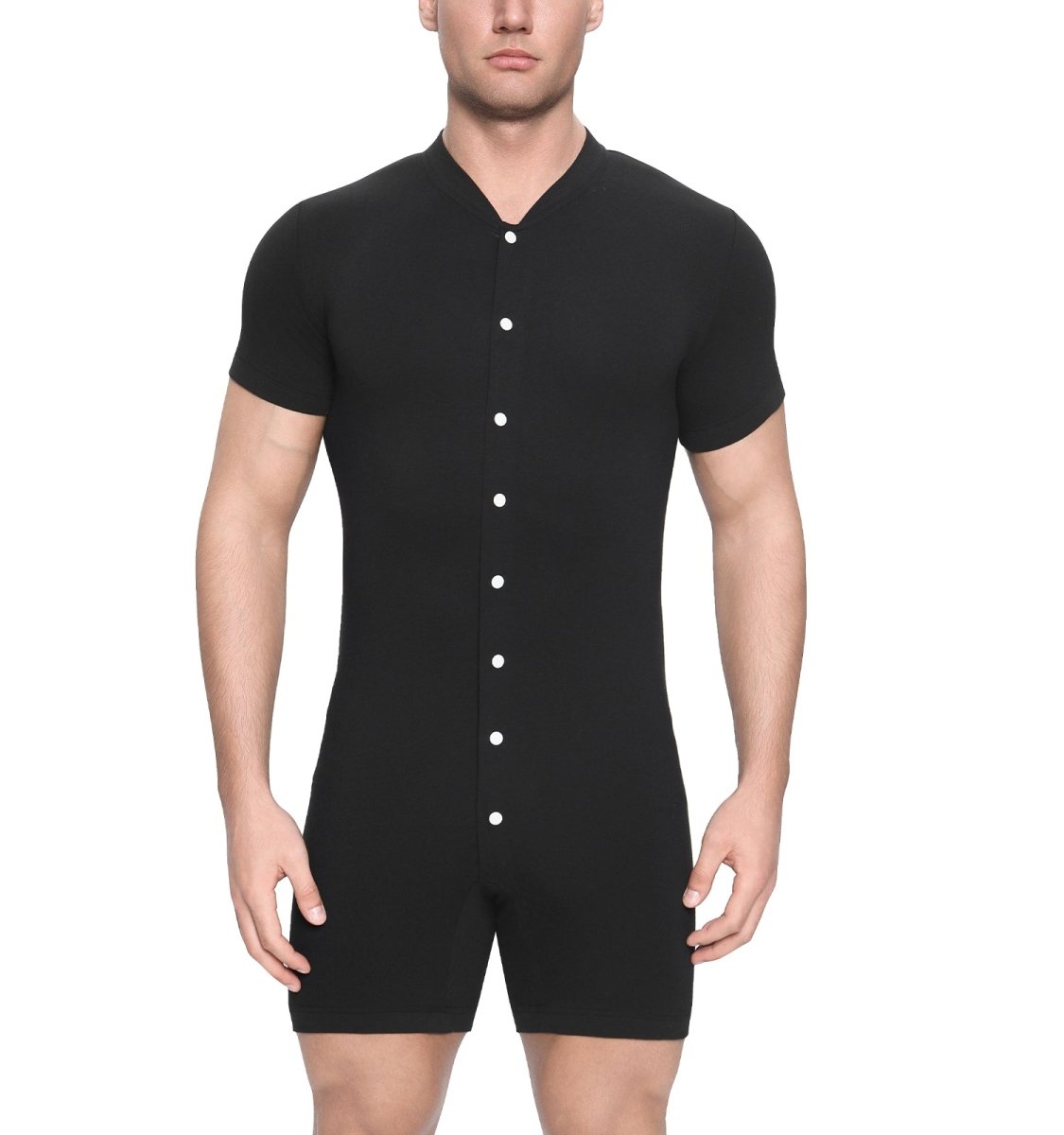 Landofgenie Adult Bodysuit Retro Onesie - Black - landofgenie