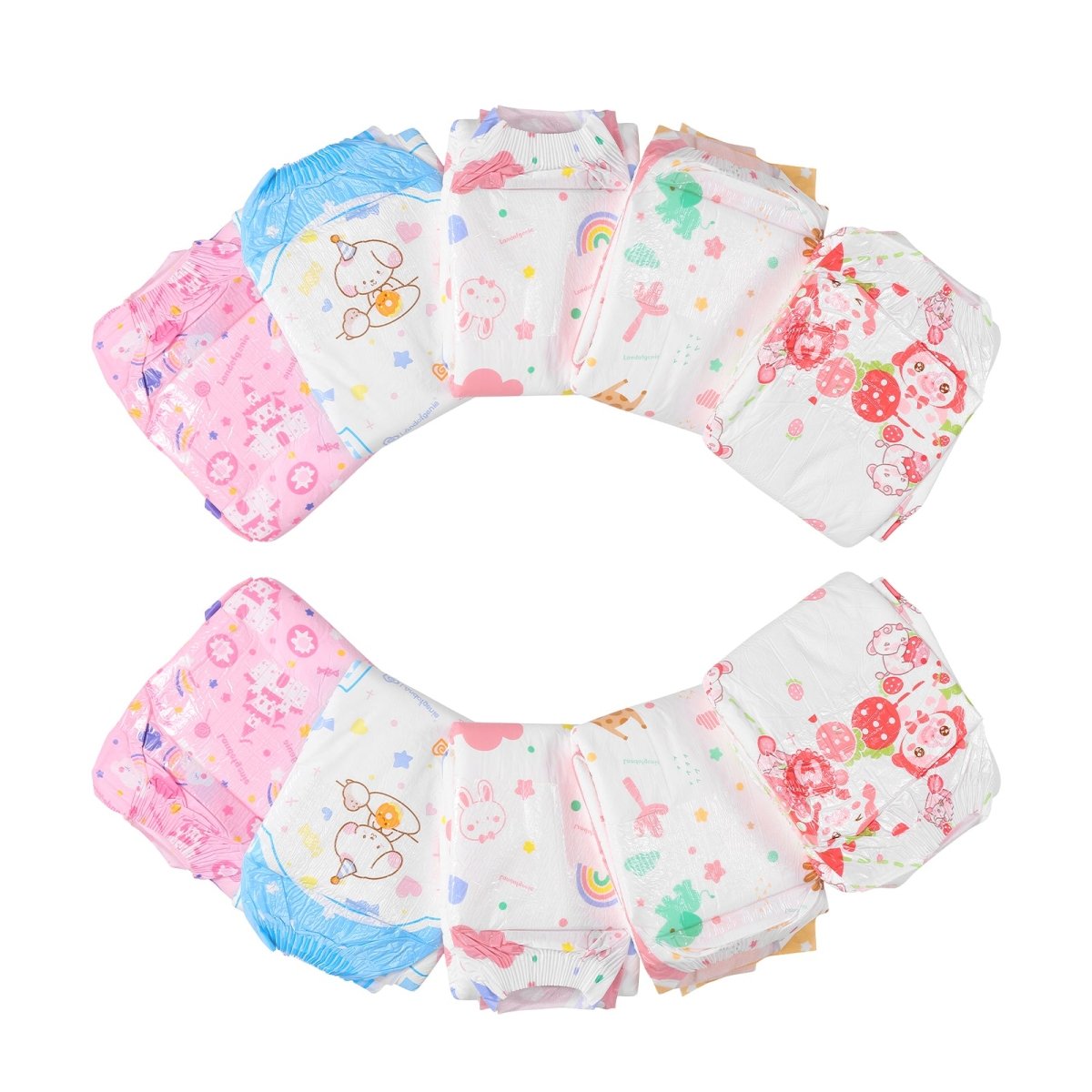 Landofgenie Adult Diaper 10Pcs Sets - Diaper Lover Party - landofgenie