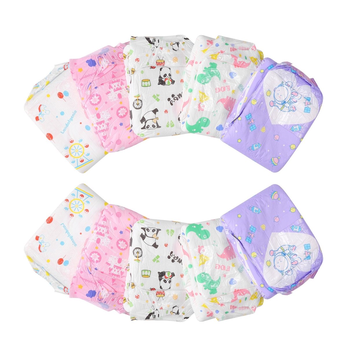 Landofgenie Adult Diaper 10Pcs Sets - Diaper Lover Party - landofgenie