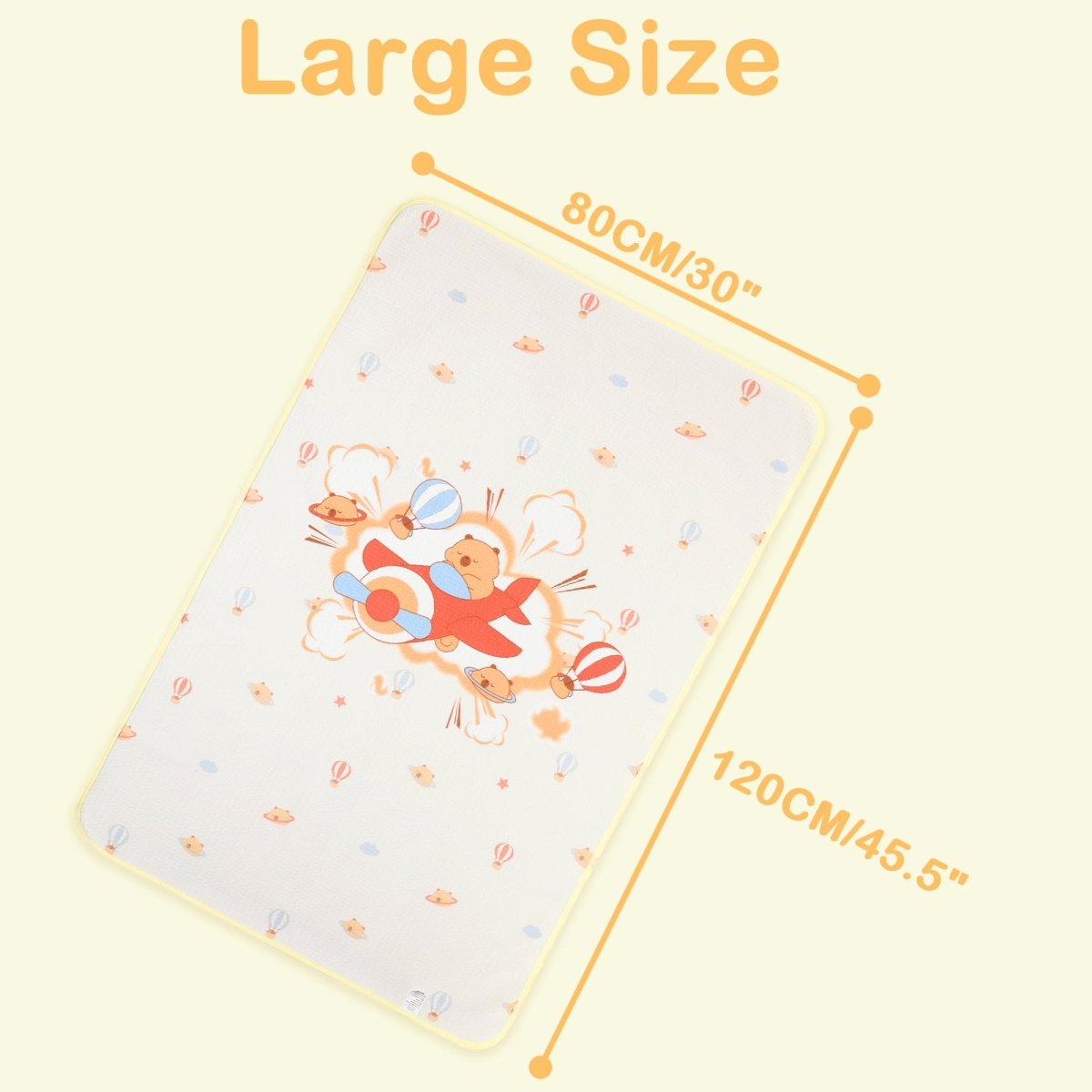 Landofgenie Adult Diaper Changing Pad 30 x 45.5 inches - Aircraft - landofgenie