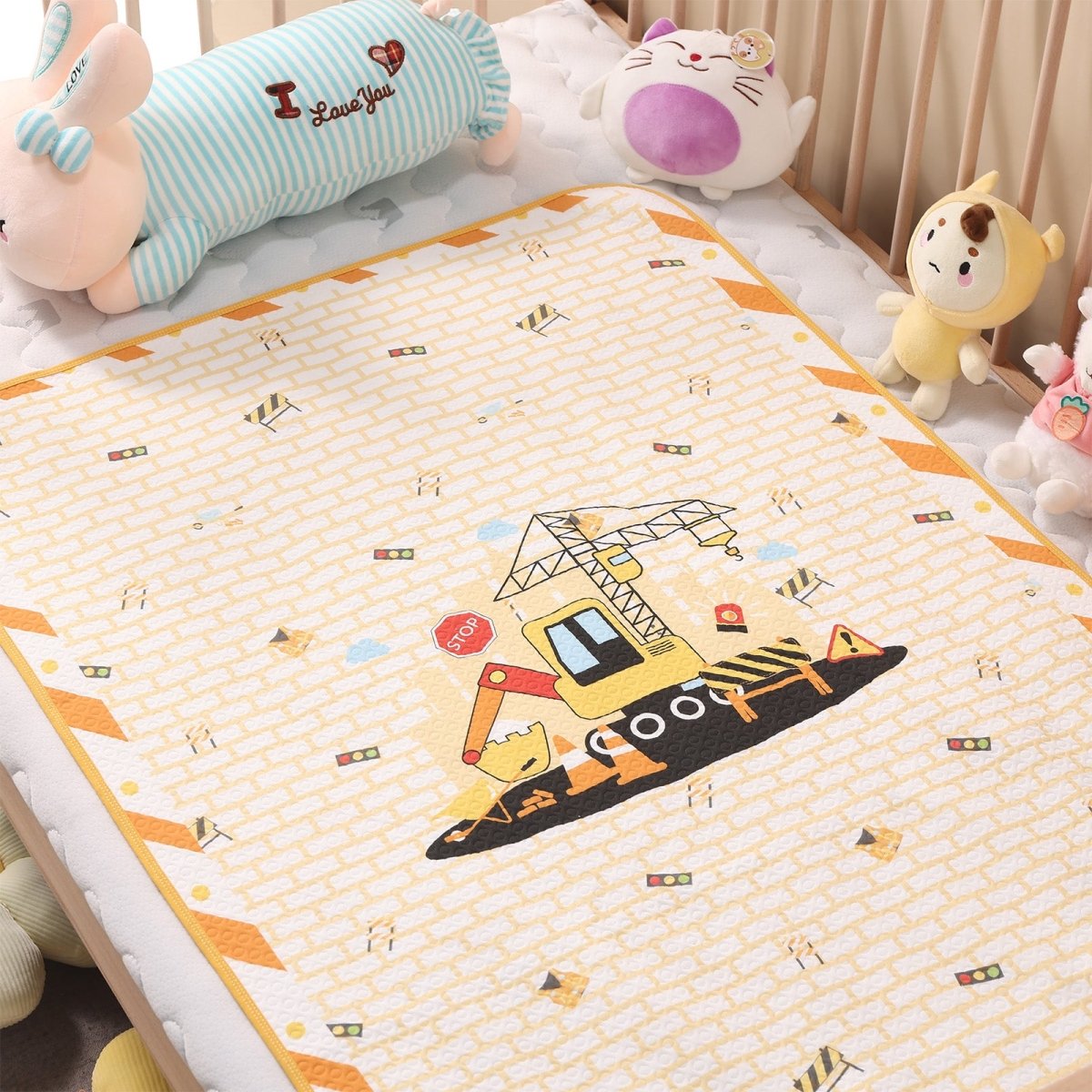 Landofgenie Adult Diaper Changing Pad 30 x 45.5 inches - Excavator - landofgenie