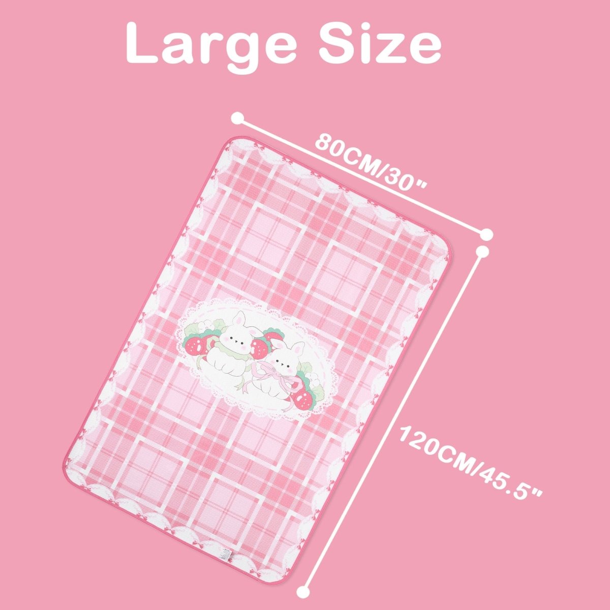Landofgenie Adult Diaper Changing Pad 30 x 45.5 inches - Plaid rabbit - landofgenie