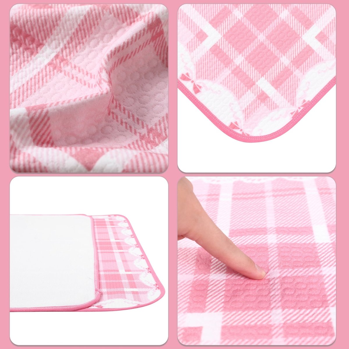 Landofgenie Adult Diaper Changing Pad 30 x 45.5 inches - Plaid rabbit - landofgenie