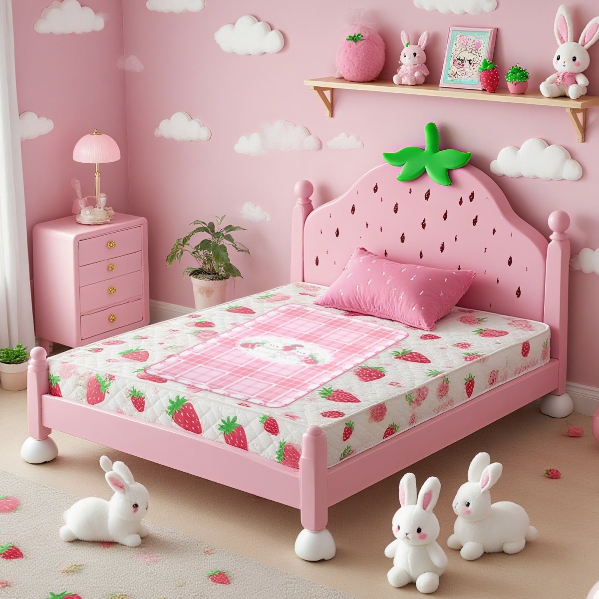 Landofgenie Adult Diaper Changing Pad 30 x 45.5 inches - Plaid rabbit - landofgenie