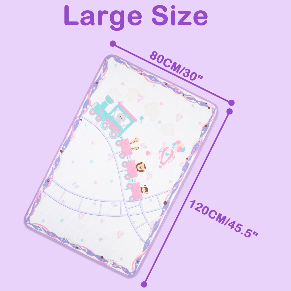 Landofgenie Adult Diaper Changing Pad 30 x 45.5 inches - Roller Coaster - landofgenie