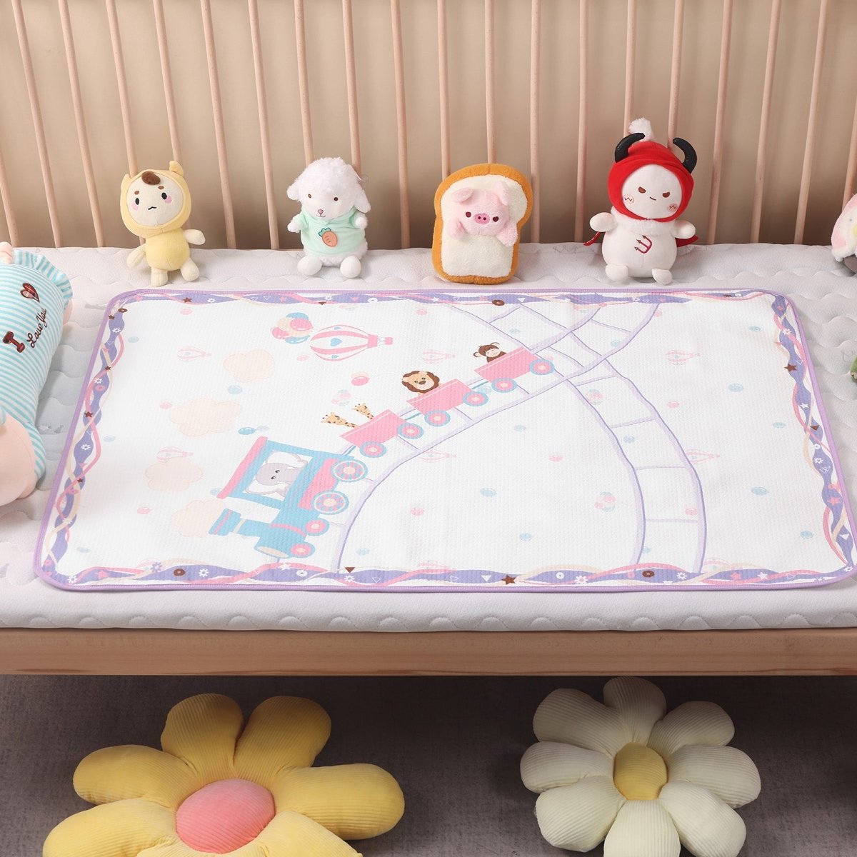 Landofgenie Adult Diaper Changing Pad 30 x 45.5 inches- Roller Coaster - landofgenie