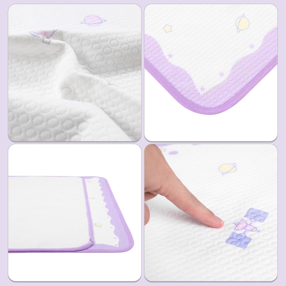 Landofgenie Adult Diaper Changing Pad 30 x 45.5 inches - Space Rabbit - landofgenie