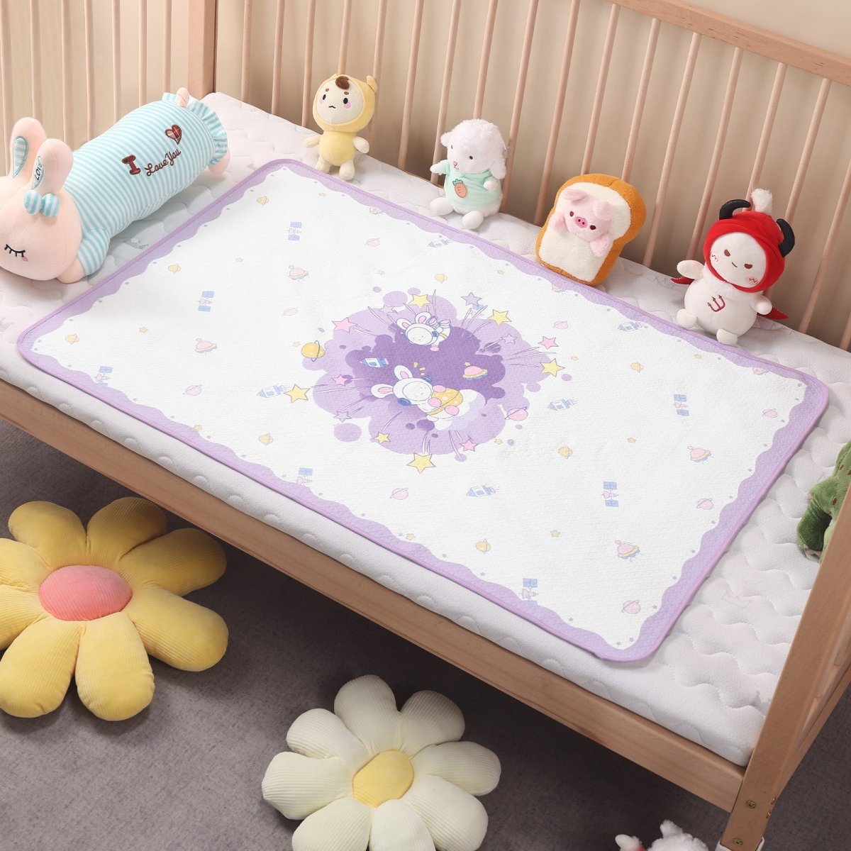 Landofgenie Adult Diaper Changing Pad 30 x 45.5 inches- Space Rabbit - landofgenie