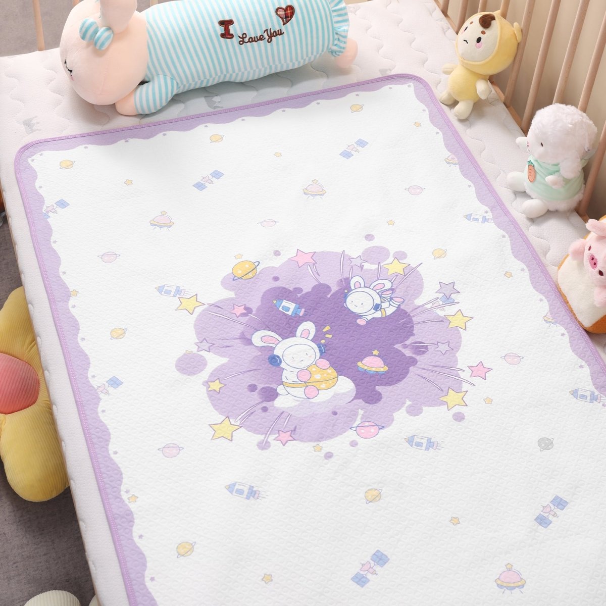 Landofgenie Adult Diaper Changing Pad 30 x 45.5 inches- Space Rabbit - landofgenie