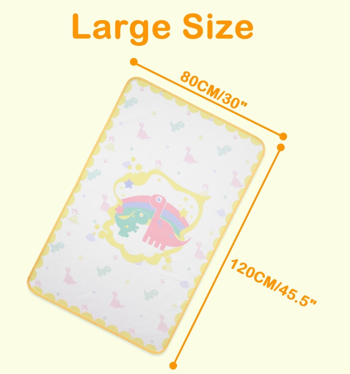 Landofgenie Adult Diaper Changing Pad 30 x 45.5inches - Dino - landofgenie