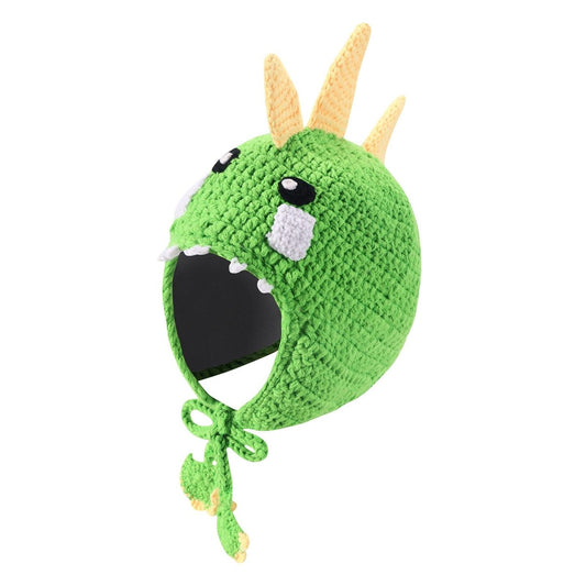 Landofgenie Adult Dino Knitting Cap - landofgenie