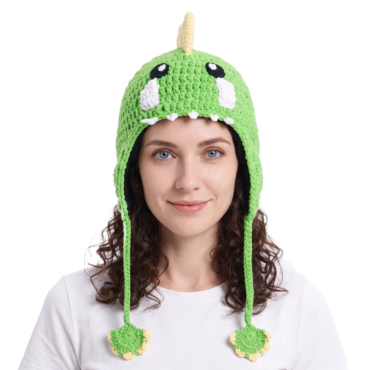 Landofgenie Adult Dino Knitting Cap - landofgenie