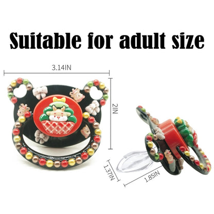 Landofgenie Adult Fashion Christmas Pacifier - Black - landofgenie