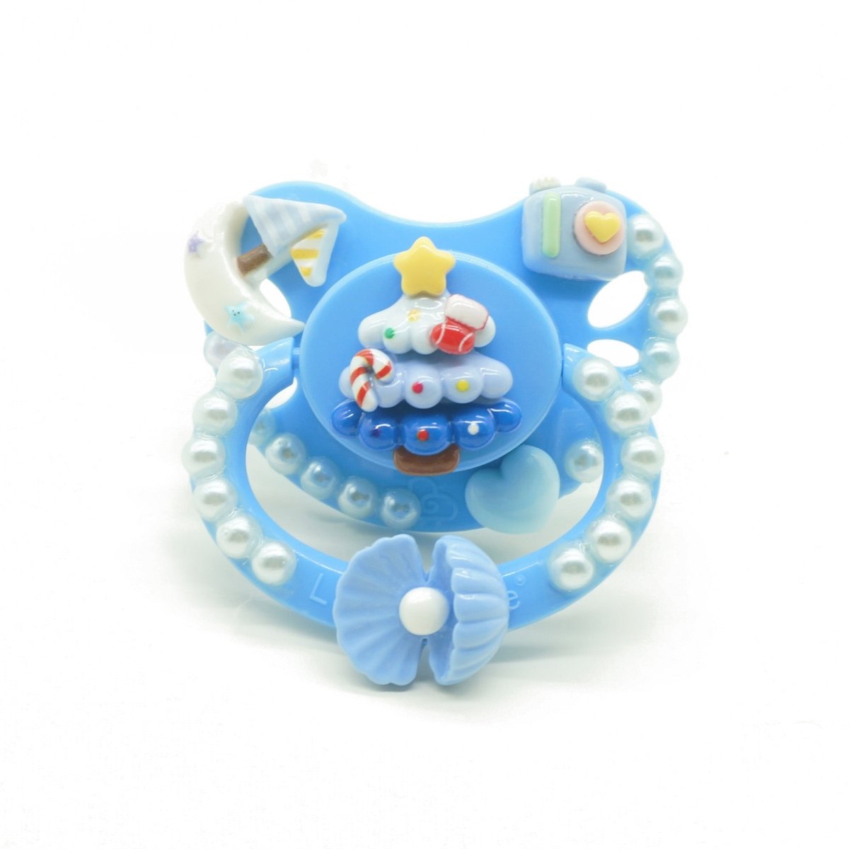 Landofgenie Adult Fashion Christmas Pacifier - Blue - landofgenie