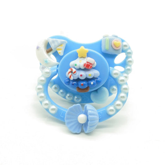 Landofgenie Adult Fashion Christmas Pacifier - Blue - landofgenie