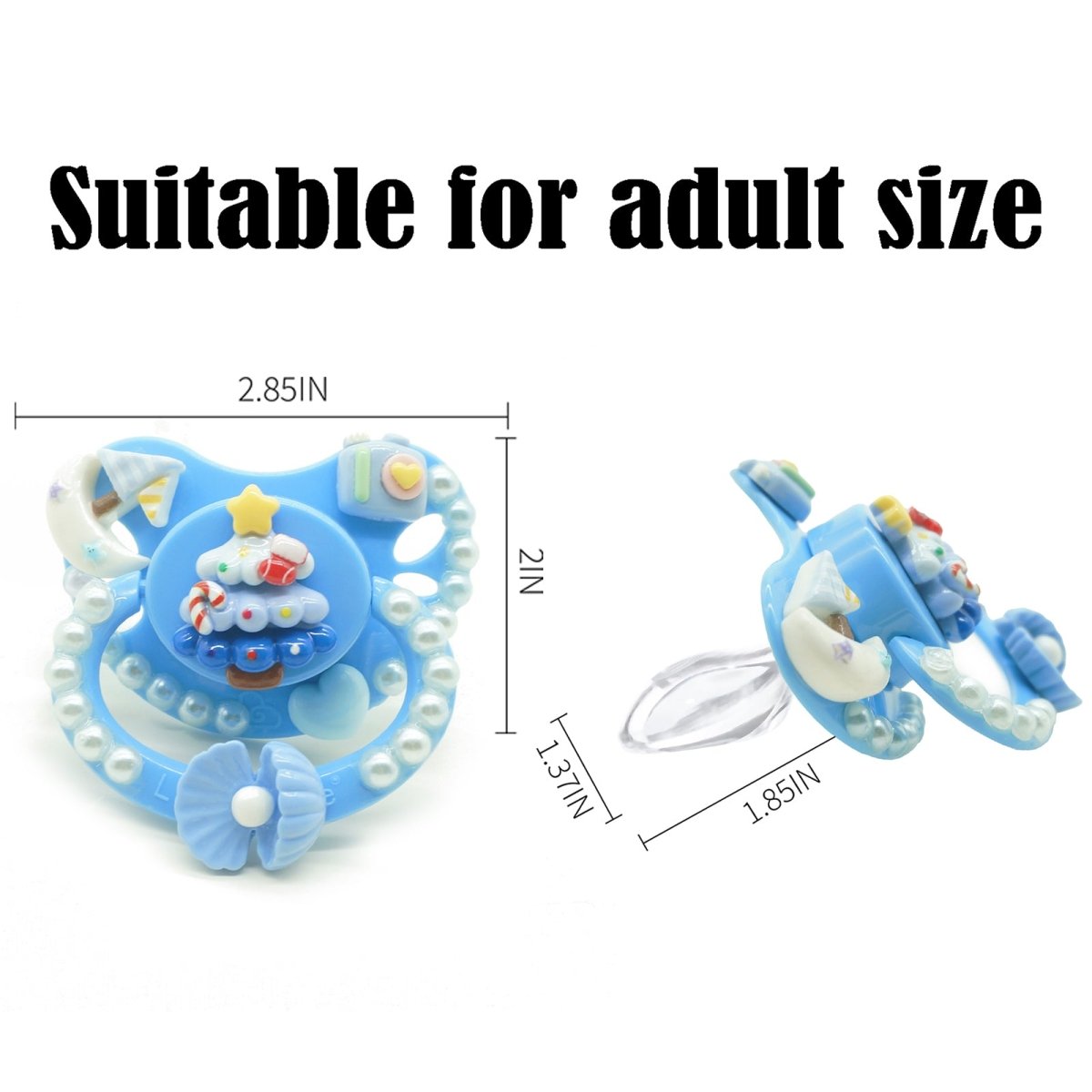 Landofgenie Adult Fashion Christmas Pacifier - Blue - landofgenie