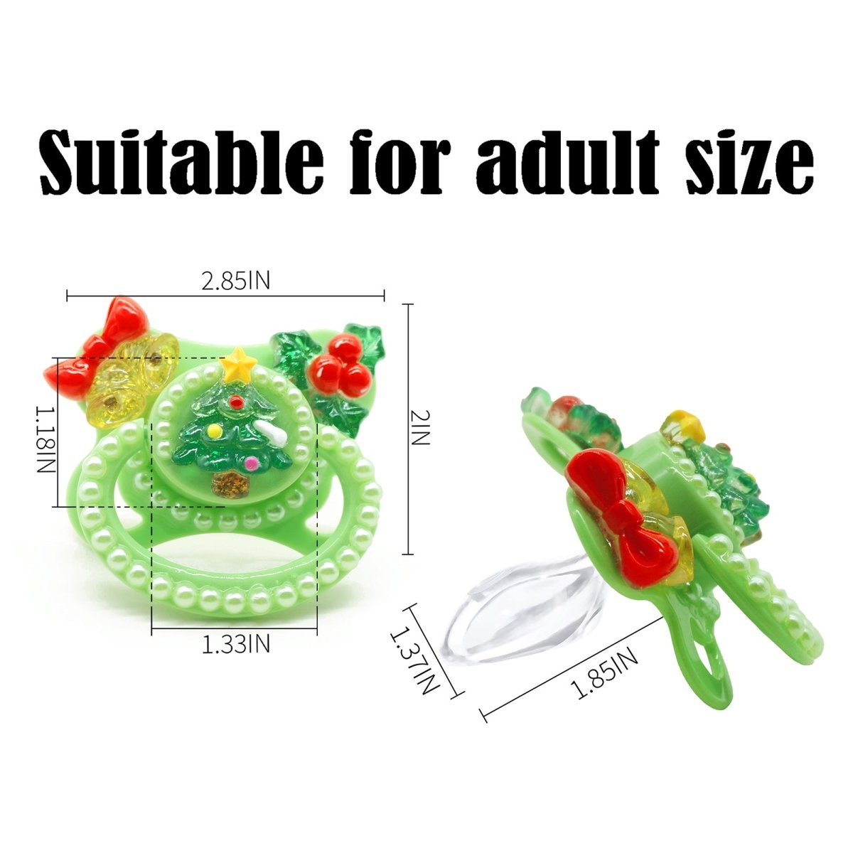 Landofgenie Adult Fashion Christmas Pacifier - Green - landofgenie