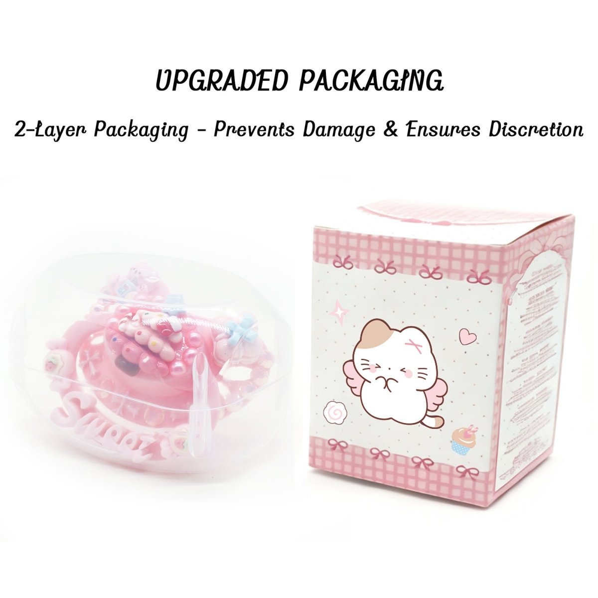 Landofgenie Adult Fashion Christmas Pacifier - Pink - landofgenie