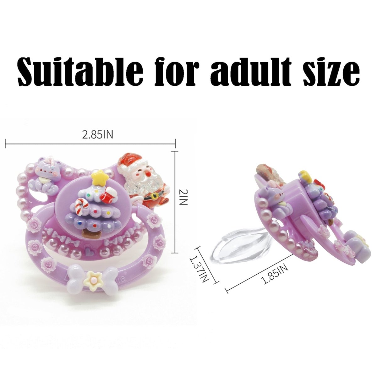 Landofgenie Adult Fashion Christmas Pacifier - Purple - landofgenie
